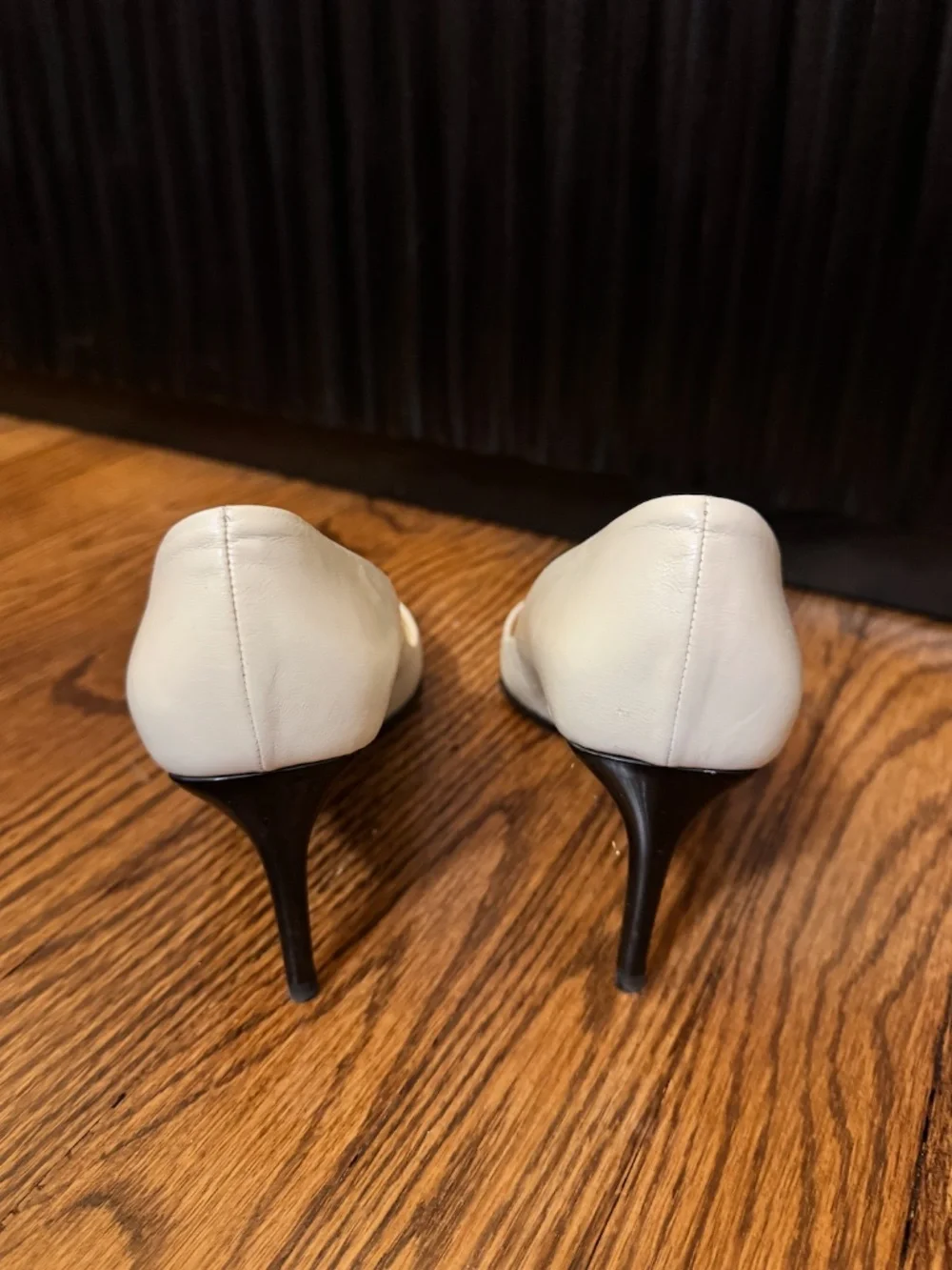 Miu Miu White Leather Heels Size 37.5
